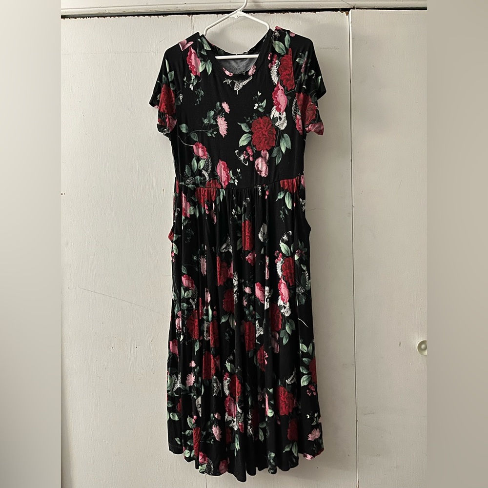 Torrid Black Floral Dress